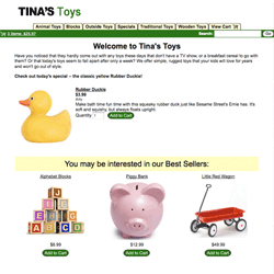 Tabbed Navigation ShopSite Template