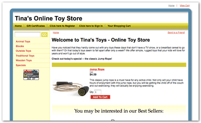 Thick Border ShopSite Template