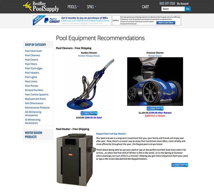 Best Buy Pool Supply Online Store