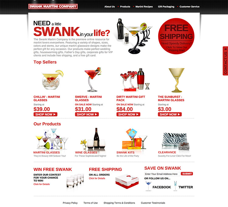 Swank Martini Online Store