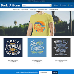 Bootstrap Based Dark Uniform ShopSite Template