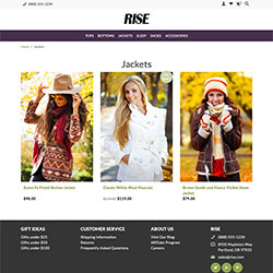 Bootstrap Based Rise ShopSite Template