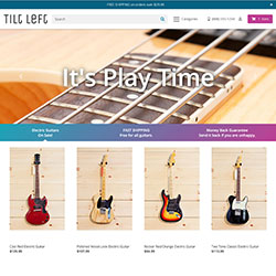 Bootstrap Based Tilt Left ShopSite Template